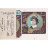 La Violetta Pfisterer & Leser Lahr i B vintage sample proof cigar box labels; Small Flor Fina leaf &