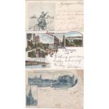 Holland - Nijmegen-Few early postcards 1895(2) 1897 and 11898 used - one chrome, another a lady on a