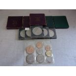 Great Britain 1951-Crowns, cased (5), 1953 (6) and 1953 plastic set