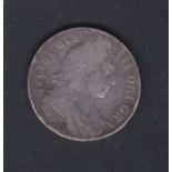 Great Britain 1696-William III Crown, About Fine, ob scratch