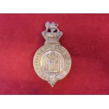 British The Queen's Own Light Infantry OR's helmet/Glengarry badge, QVC and in excellent