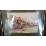 Print-By Glenda Roe-Country Cottage-Framed Vibrant Colours framed 13 x 15