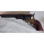 Remington revolver BKA 98 replica, dragoon type. Nice action with bunged barrel. Nice prop six