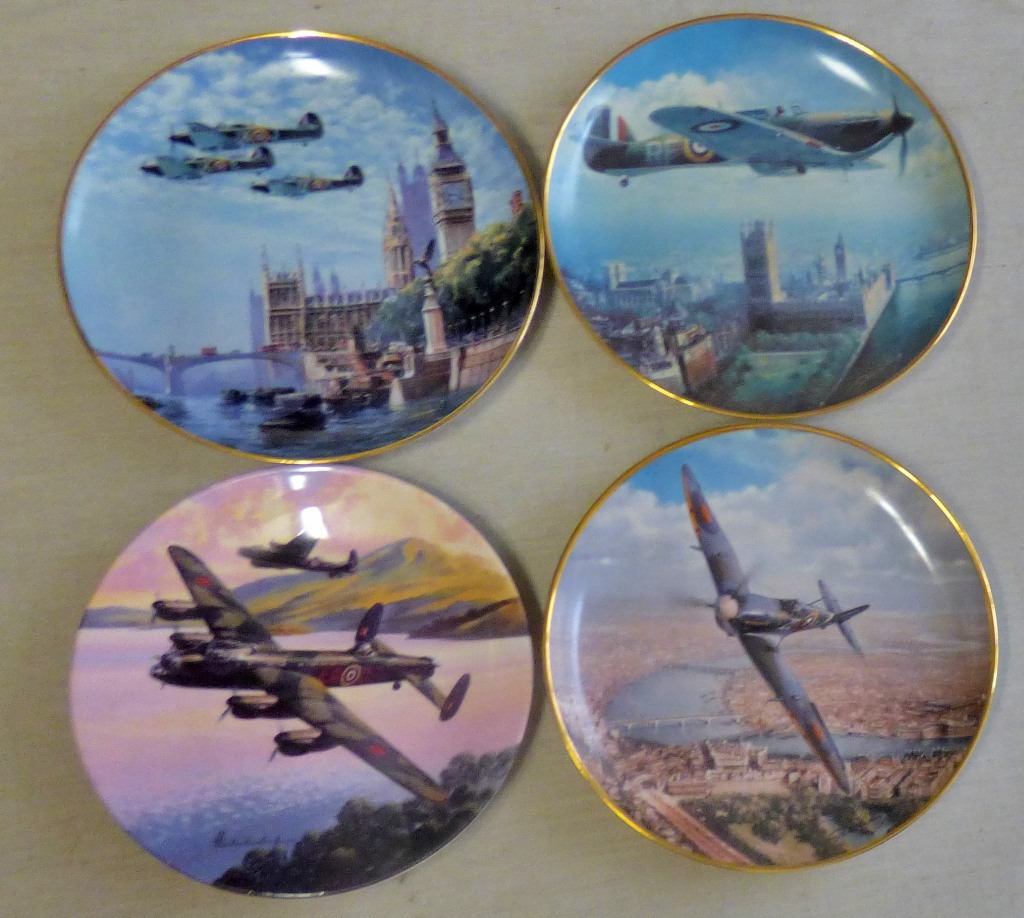 Plates-Limited Edition plates (4) Franklin Mint Spitfire Coming Home No.GA3030 - Prelude 'Lower Over