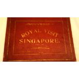 Royal Visit to Singapore-April 1901-Sovenir Photographs in a red booklet, published by Robinson +