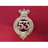 British The 53rd (Shropshire Regiment) Regiment of Foot Victorian OR's Glengarry badge