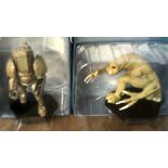 Dr Who-Figures (4) large-includes The Face of Boe, Slitheen, The Mire, Cyber King- all in original