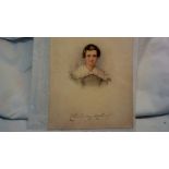 Victorian Picture of Young lady "Charles my Darling"