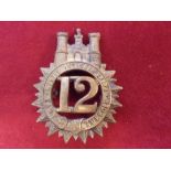 British The 12th (East Suffolk) Regiment of Foot Victorian OR's Glengarry badge