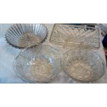 Glass Bowls (4) - Early 1940's gas bowls in very good condition (One has a small chip on the base)