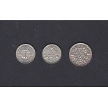 Great Britain 1933+1938 Silver Threepence and 1930 Sixpence-all UNC or better (3)