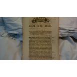 George III Act of Parliament concerning TRH William Carr Earl of Erroll, 9th July 1800 - An act to