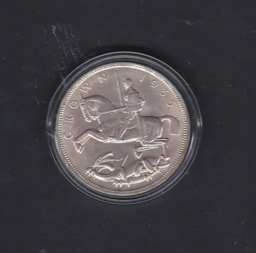 Great Britain 1935-Crown Silver Jubilee Specimen, BUNC