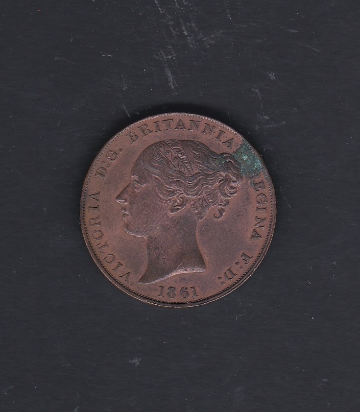 Jersey 1861-1/3 Shilling, almost full lustre, obv carbon spot