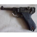 German Luger P08 pistol I. 1:1 reproduction made from metal. With Moving parts - you can load