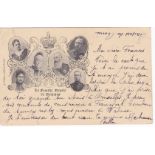 Belgium (Royalty) 1898-used postcard 'La Famille' Roycle de Belgique