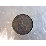 Great Britain 1852 Farthing, GVF