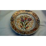 Large Serving Plate-Hand made Katahya Porcelain beautifully decorated with gold gilt