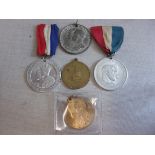 Royal Coronation Medals, Edward III King George V, King George VI - various metals(5)