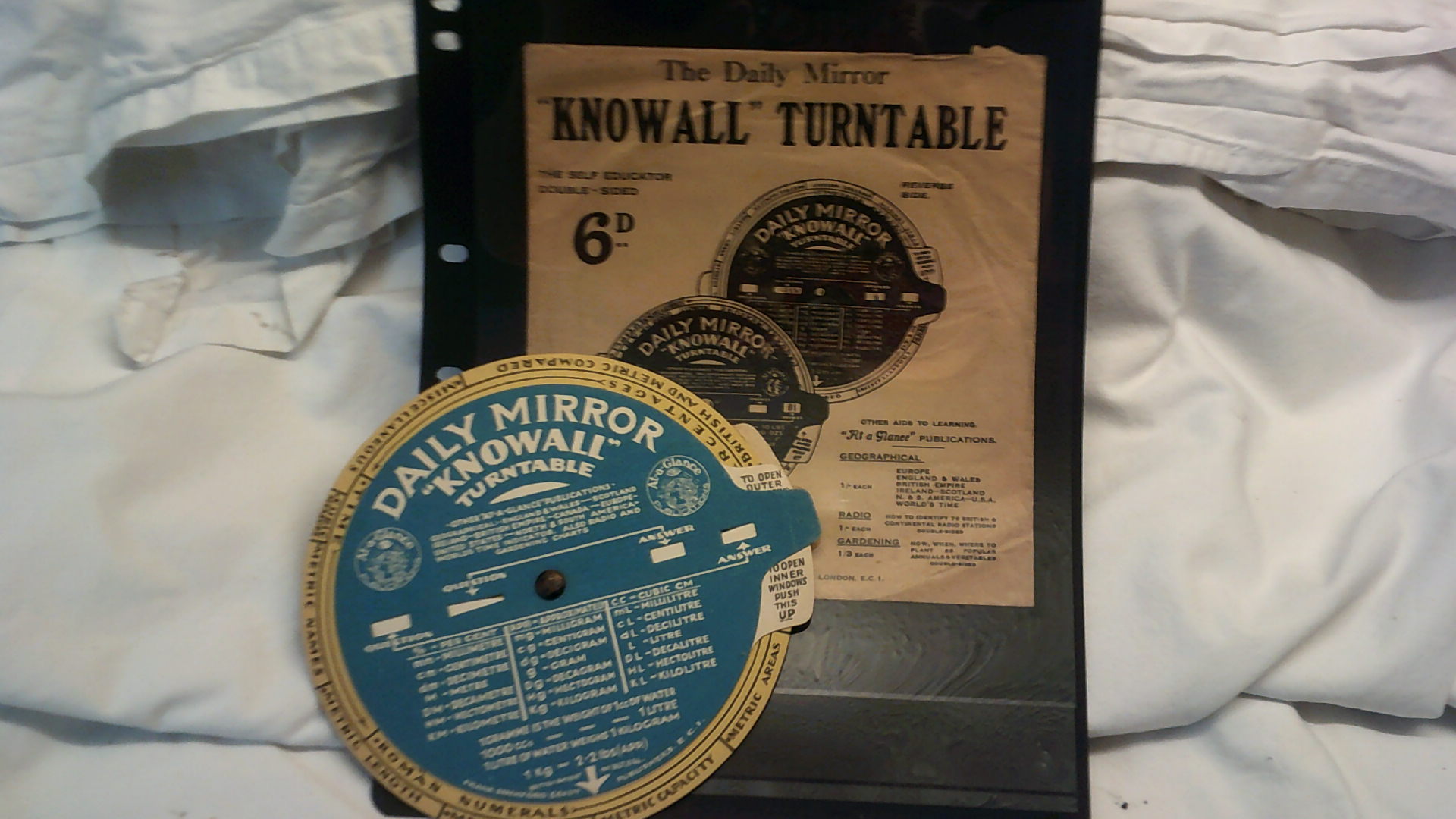 The Daily Mail -"Know-all" Turn Table with original wrapper and in mint state