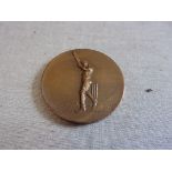 Medallion-H.M.S Ganges-bronze medal cricket (Batsman)