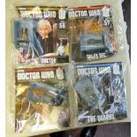 Dr Who - (4) Magazines unopened with figures-The reign of terror-The Time of the Doctor-Evolution of