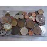 Mixed batch foreign and Great Britain - Cornish penny + star with Australia, Channel Islands etc