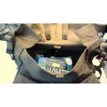 Fishing Bag-Made by Hardys, Alnwick with reels and other fishing tackle