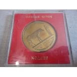 Medallion - Horse Racing -"Septon" - solid bronze, cased