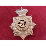 Somersetshire Regiment Victorian Helmet Plate, centre used 1881 to 1914 centre badge with QVC