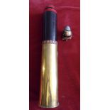 British WWI 18pr Shrapnel Shell with 1918 dated case and VSM No. fuse, fuse not complete.