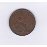 Great Britain-1951 penny, GVF, traces of lustre, scarce date