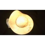 Vintage Wall ornament-Shape of Sun Hat no maker mark's - warranted 22 carat gold on rims- minor