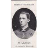 Taddy & Co Prominent Footballers (With Footnote)1908 Plymouth Argyle H Leavey g/vg