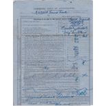 British Inter War 1927 Army Recruiting Office Bristol Notice and Attestation forms (2),