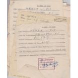 WWII Batch of soldiers paperwork and documents including: Reception Camps, posting to Anti-Air