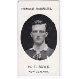 Taddy & Co Prominent Footballers (No Footnote)1907 New Zealand H F Rowe g/vg