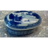 Vintage Blue + White - Japanese Trinket Dish with lid-nice lot