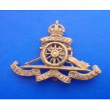 Royal Artillery Territorial Reserve WWI Cap Badge (Brass, slider) EB34