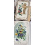 Postcard-Greeting/Flowers-A beautiful range of early cards-memorial, and other ephemera good lot-non