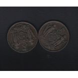 British North Borneo 1886 and 1890-cent, KM2, VF or both(2)