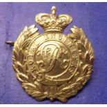 Royal Engineers Victorian Glengarry Cap Badge, QC (Brass, lugs) EB6