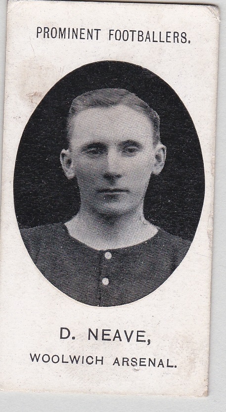 Taddy & Co Prominent Footballers (With Footnote)1908 Woolwich Arsenal D Neave g/vg - Image 2 of 2