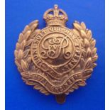 Royal Engineers WWI Economy issue Cap Badge, solid centre (Gilding meta, slider) EB39