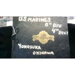 WWII U.S. Marines 6th Division, 4th Regiment at Yokosuka and Okinawa, a photo album depicting U.S.