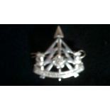 49th Reconnaissance Regiment WWII Officers Cap Badge (White-metal), two lugs. Issued between 1942-