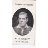 Taddy & Co Prominent Footballers (No Footnote)1907 New Zealand H R Wright g/vg