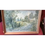 Print - L.H.Collon-Landscape - 10 x 14 inches in wood frame