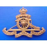 Royal Artillery WWI Cap Badge (Brass, slider) EB51