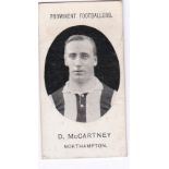 Taddy & Co Prominent Footballers (With Footnote)1908 Northampton D McCartney g/vg